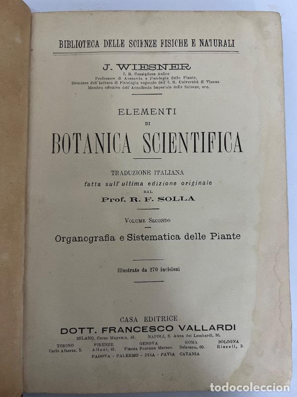 Libros: Botanica scientifica II - Wiesner - Foto 1