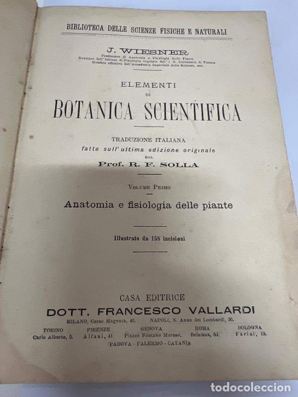 Libros: Botanica scientifica I - Wiesner - Foto 1