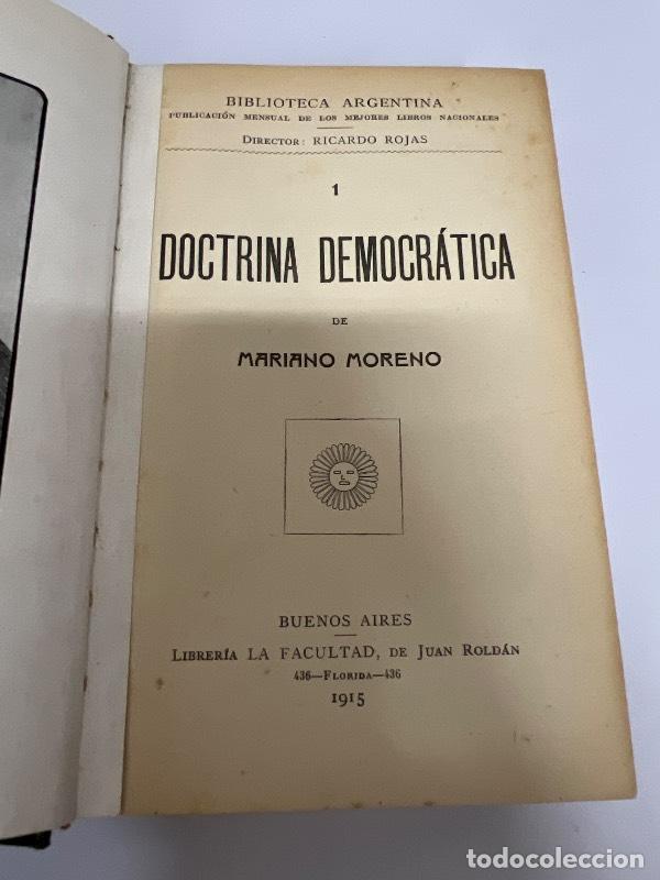 Libros: Doctrina democratica - Mariano Moreno - Foto 1