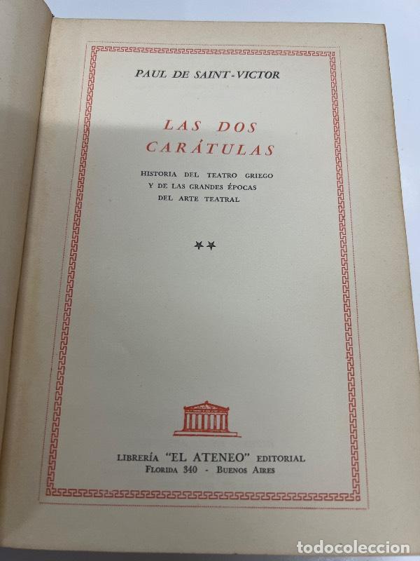 Libri di seconda mano: Las dos caratulas - Paul de Saint Victor