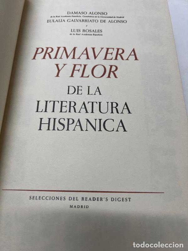 Libri di seconda mano: Primavera y flor de la literatura hispanica IV - Damaso Alonso