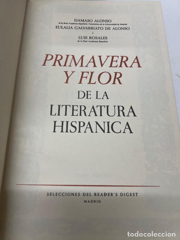 Libri di seconda mano: Primavera y flor de la literatura hispanica III - Damaso Alonso