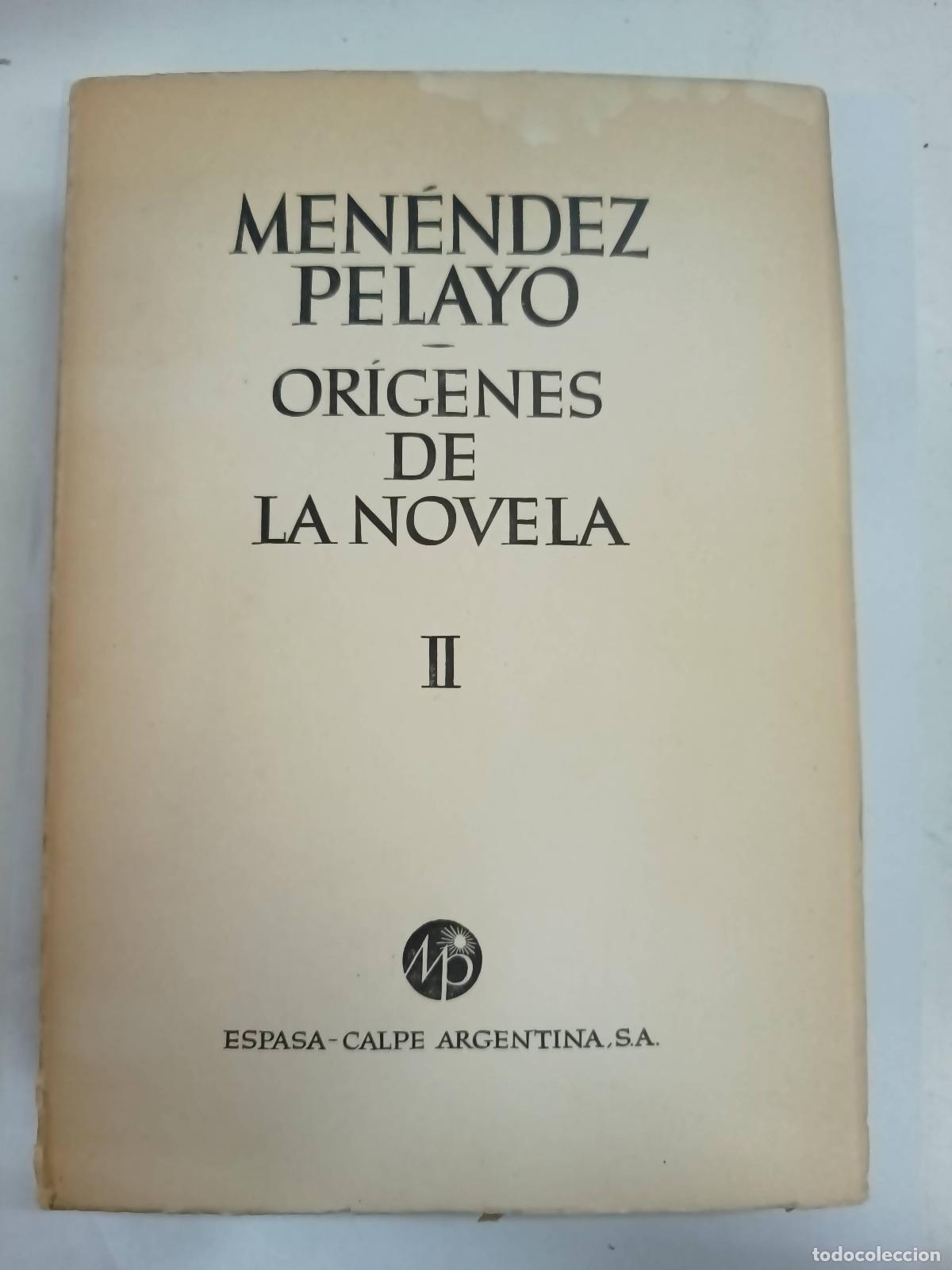 Libri di seconda mano: Origenes de la novela II - Menendez Pelayo