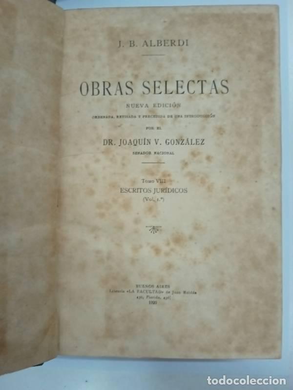 B&uuml;cher: Obras selectas - J.B. Alberdi