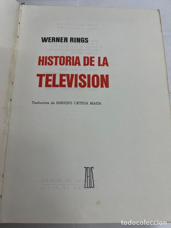 Libri di seconda mano: Historia de la television - Rings, Werner