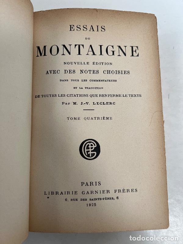 Libros: Essais de montaigne 5 - Michel De Montaigne - Foto 1