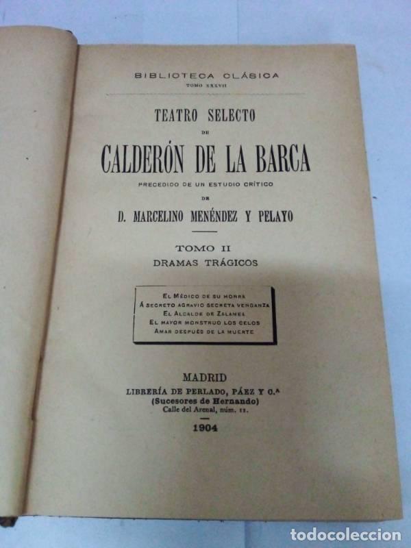 Libros: Teatro selecto de calderon de la barca tomo 2 - Varios Autores
