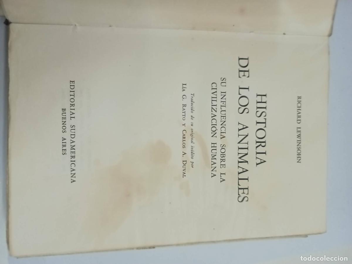 Libri di seconda mano: HISTORIA DE LOS ANIMALES. Su influencia sobre la civilizaci&oacute;n Humana - Richard Lewinsohn