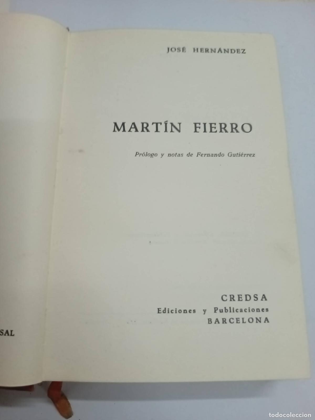 Libros: Martin Fierro - Jos&eacute; Hern&aacute;ndez - Foto 1