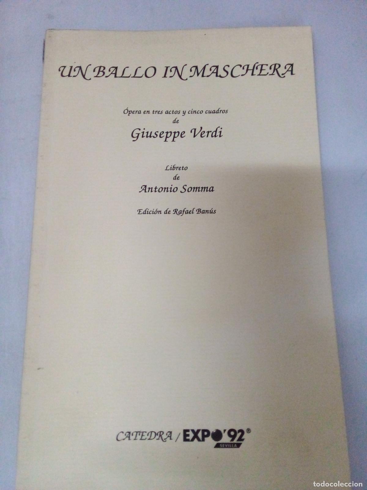 Libros: Un ballo in maschera - Somma, Antonio - Foto 1