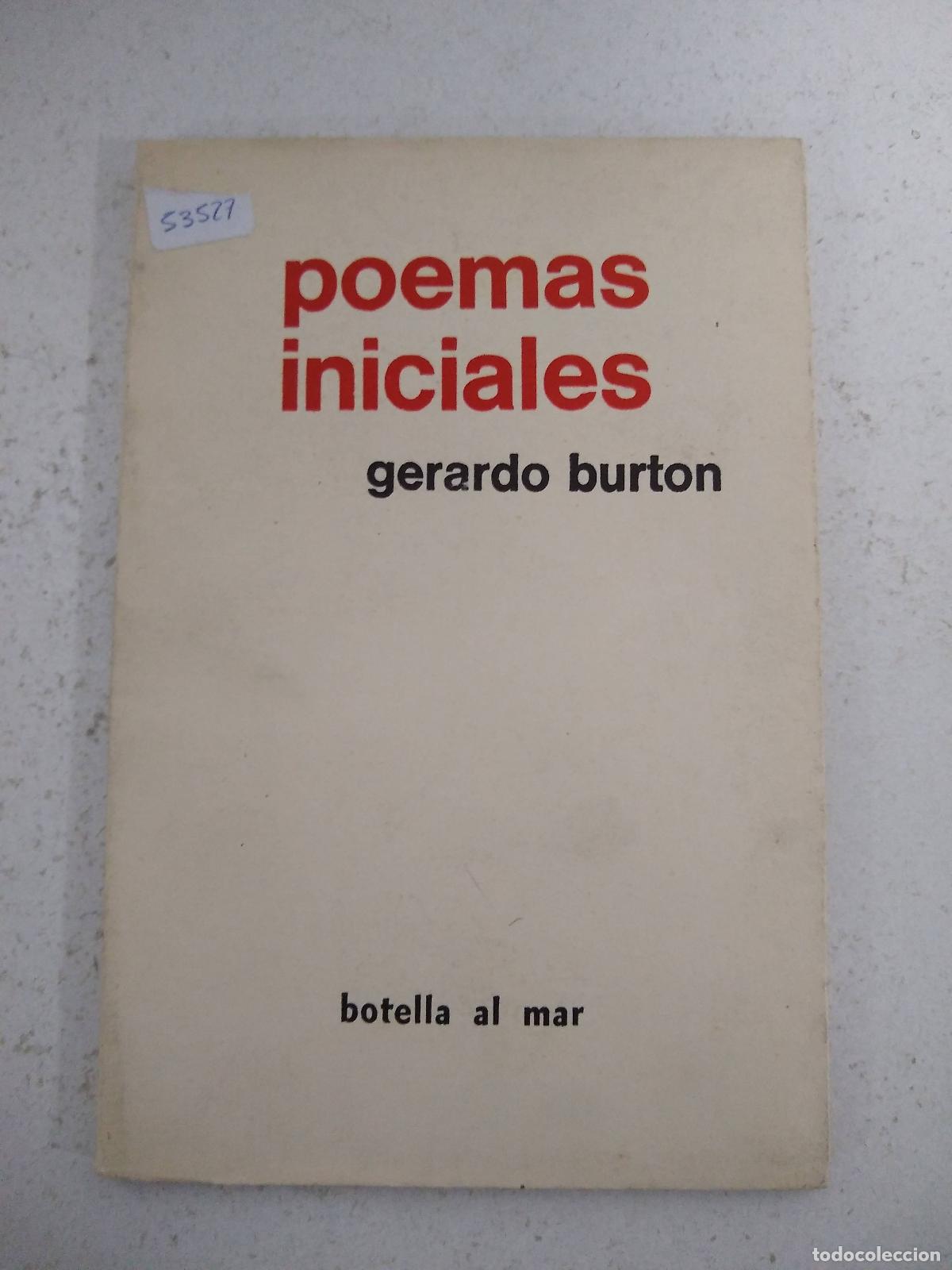Libri di seconda mano: POEMAS INICIALES - gerardo burton
