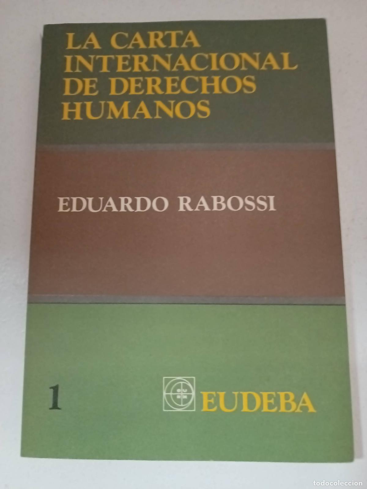 Libros: La Carta Internacional de Derechos Humanos - Eduardo Rabossi - Foto 1