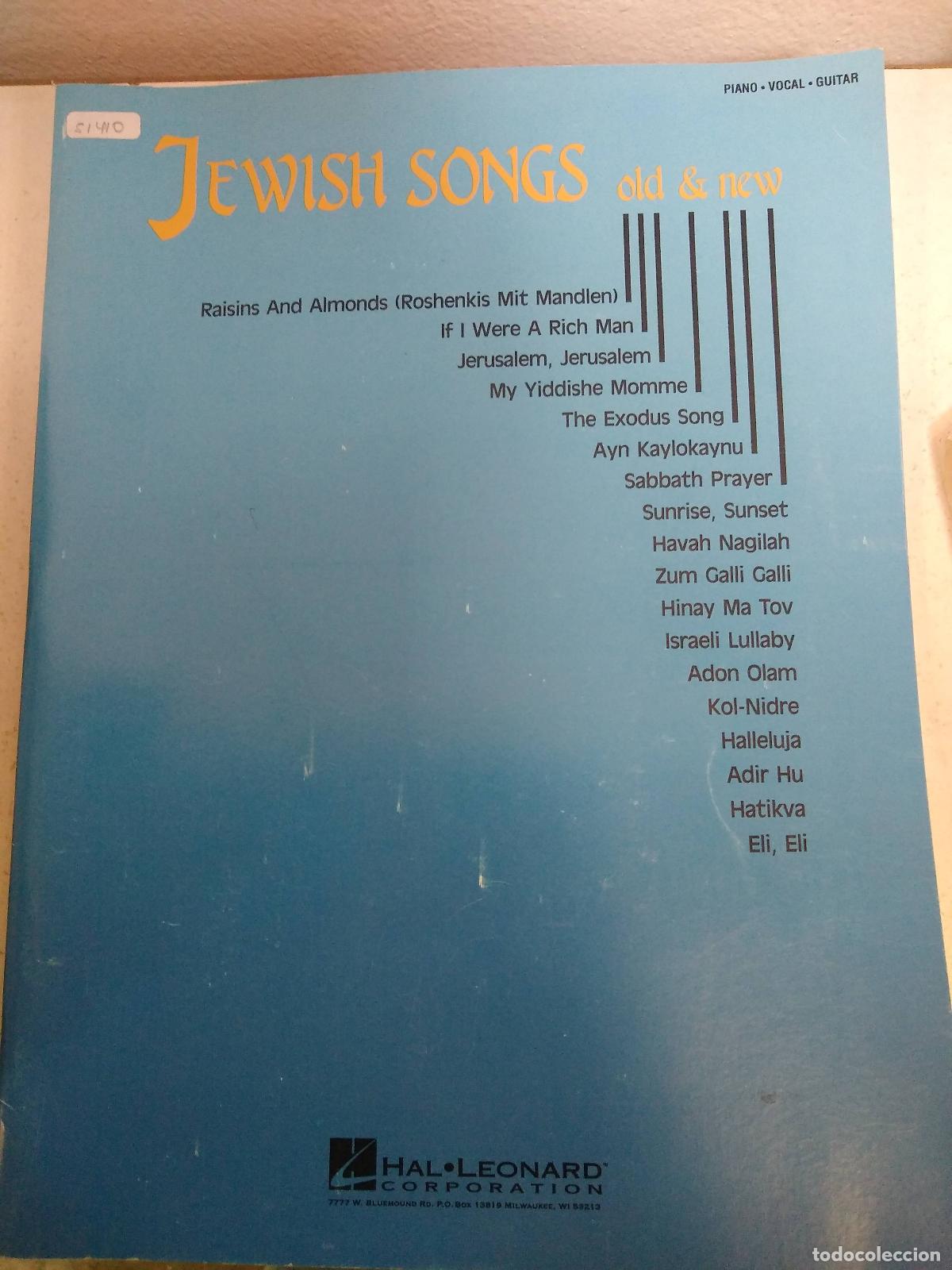 Livros em segunda m&atilde;o: Jewish songs old and new - Hal Leonard Corporation