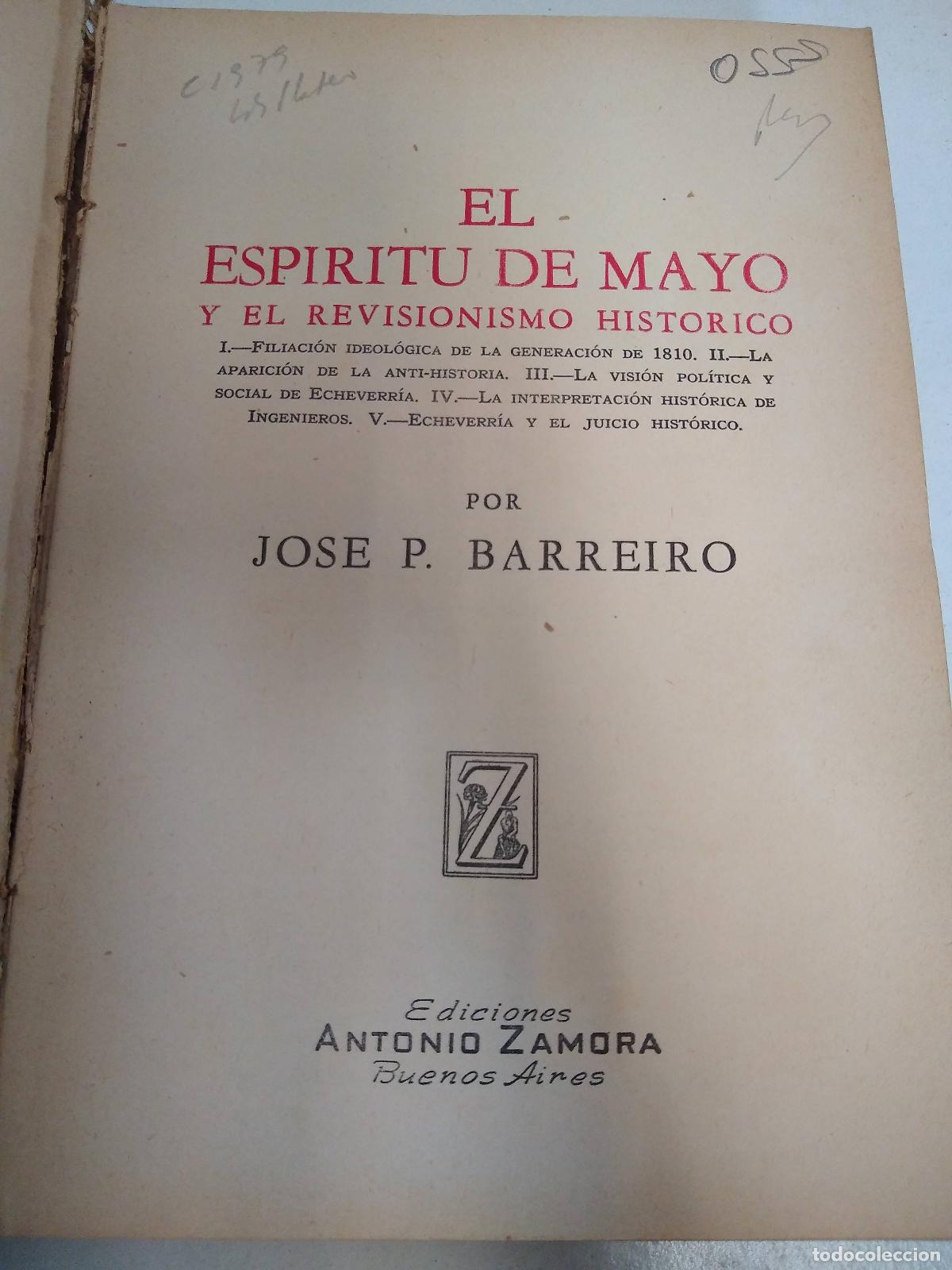 Libros: El esp&iacute;ritu de mayo - Jos&eacute; Barreiro - Foto 1
