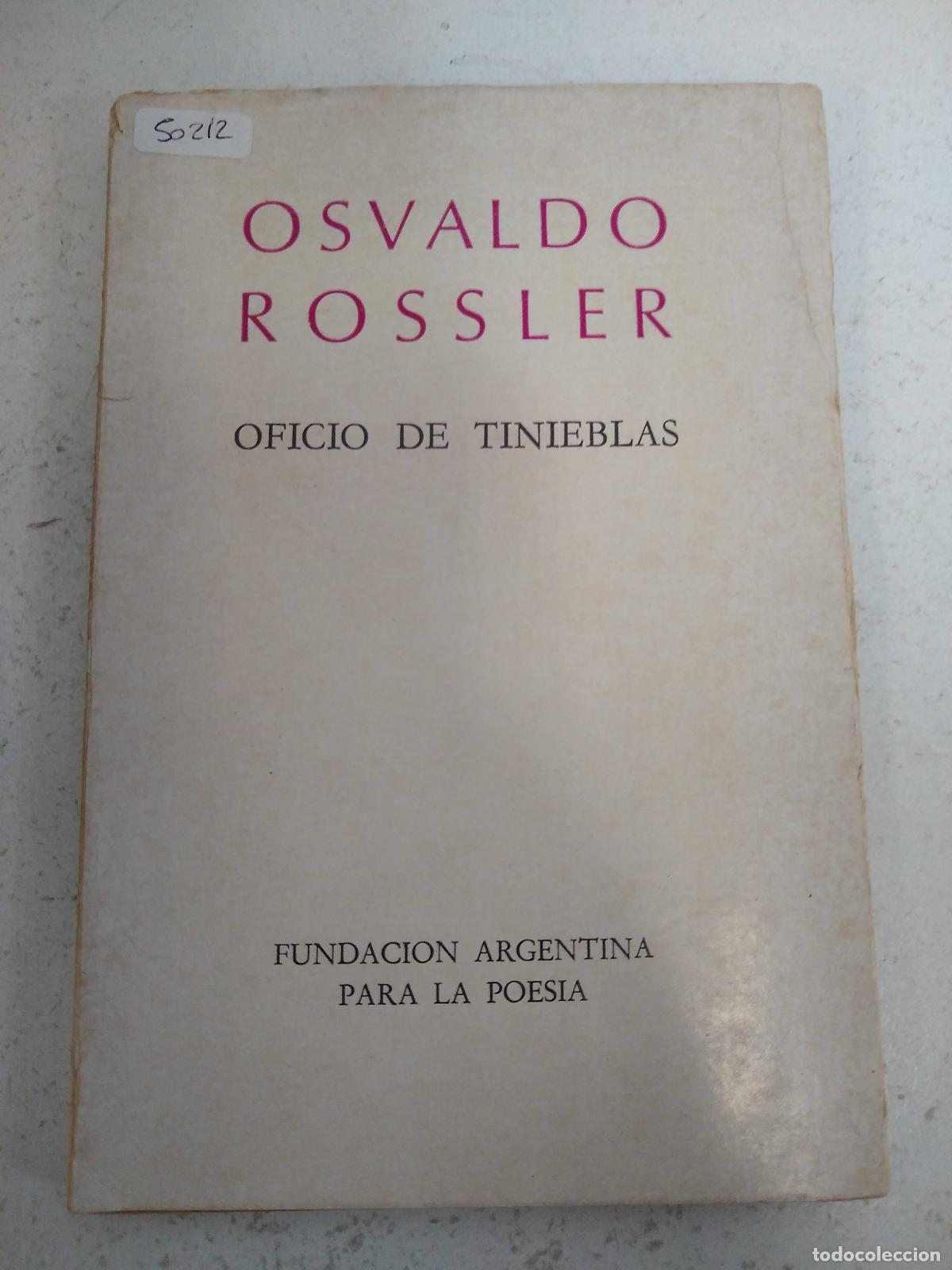 Libros: Oficio de tinieblas - Osvaldo Rossler - Foto 1