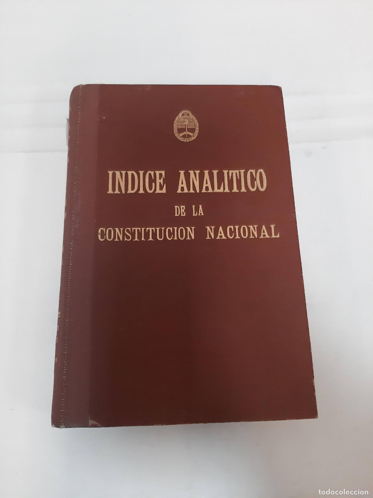 Libros: Indice analitico de la constitucion nacional - Varios - Foto 1