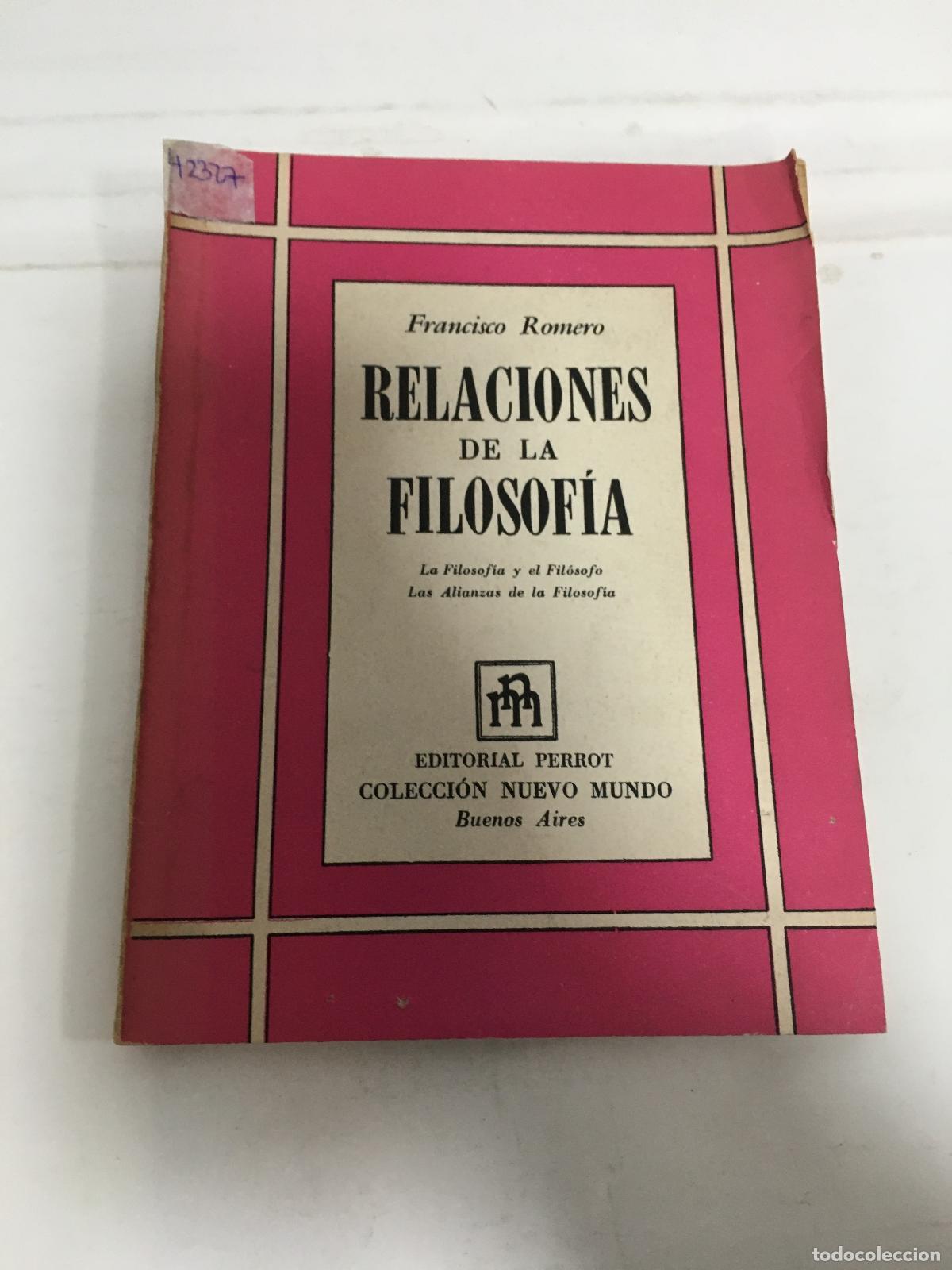 Libros: Relaciones de la filosofia - Francisco Romero - Foto 1
