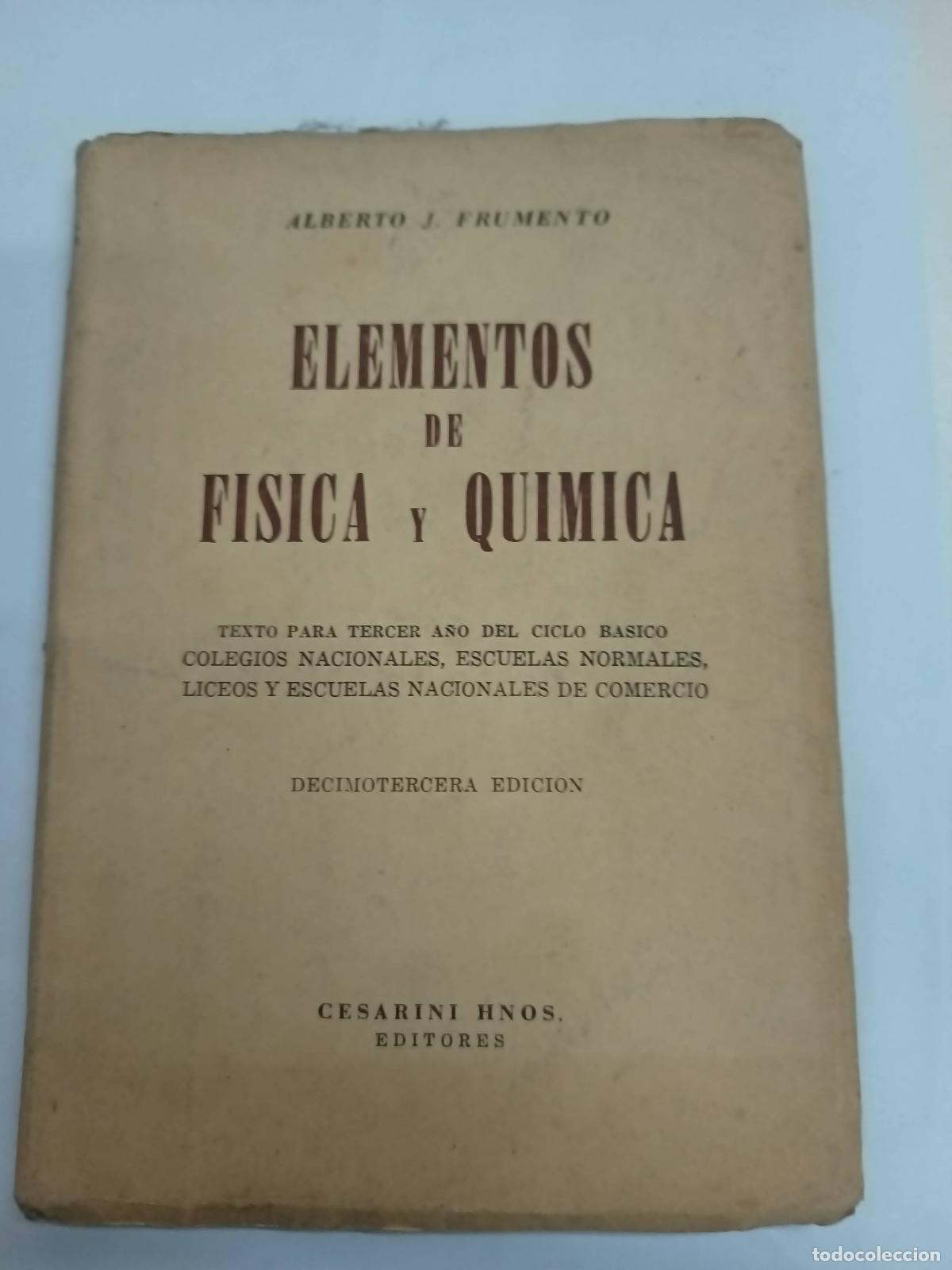 books: Elementos de fisica y quimica - Alberto Frumento