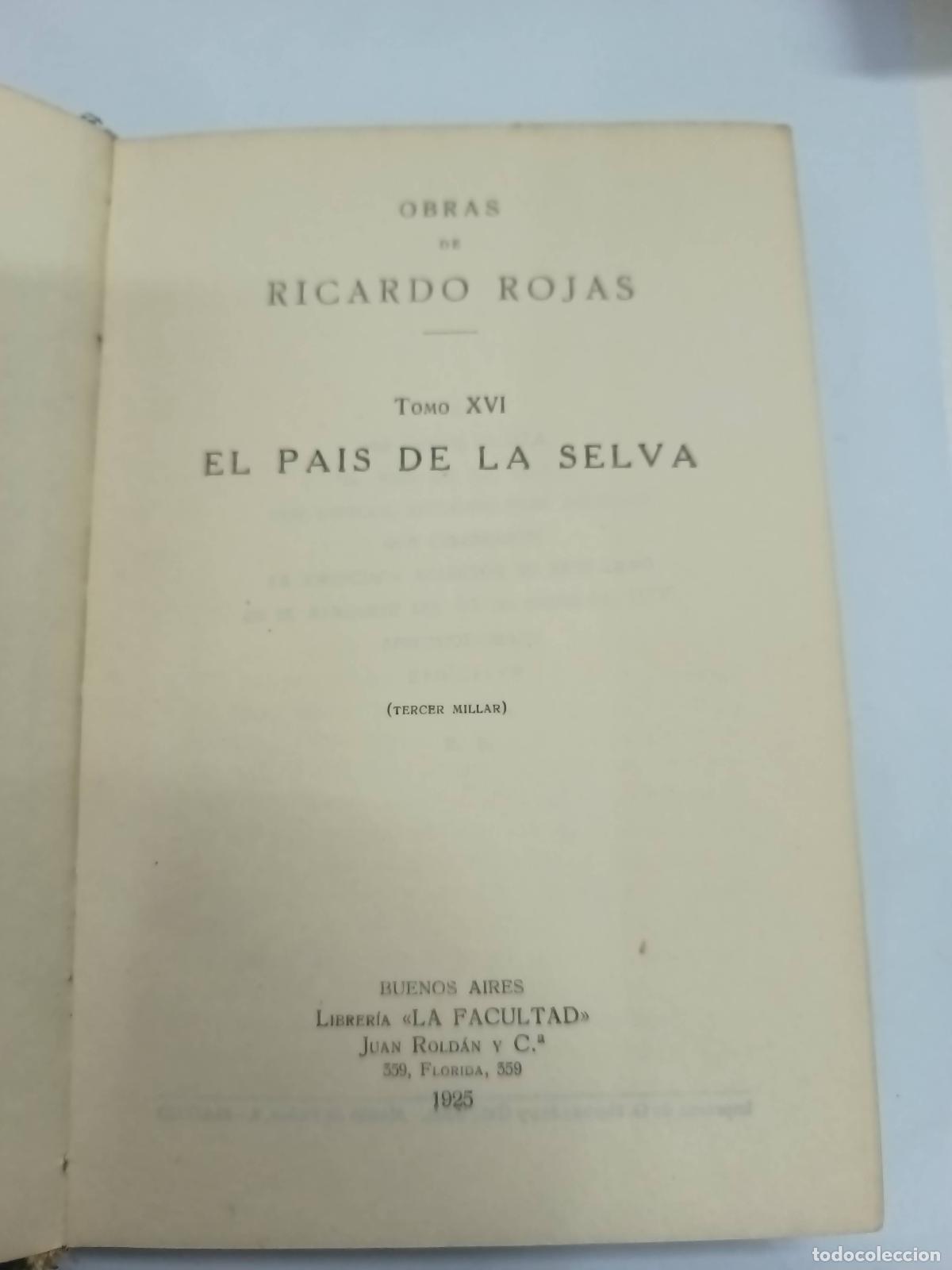 Libros: El pa&iacute;s de la selva - Ricardo Rojas - Foto 1