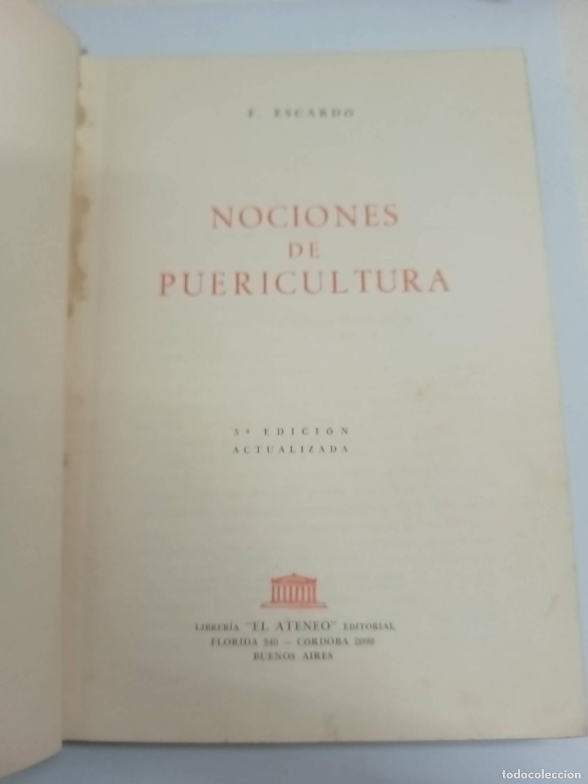 Libri di seconda mano: Nociones de puericultura - F. Escard&oacute;