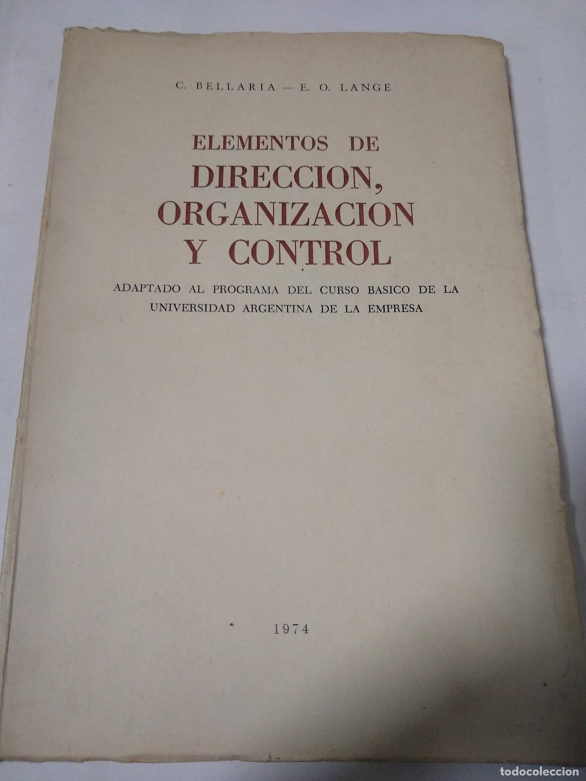 B&uuml;cher: Elementos de direccion, organizacion y control - Bellaria - Lange