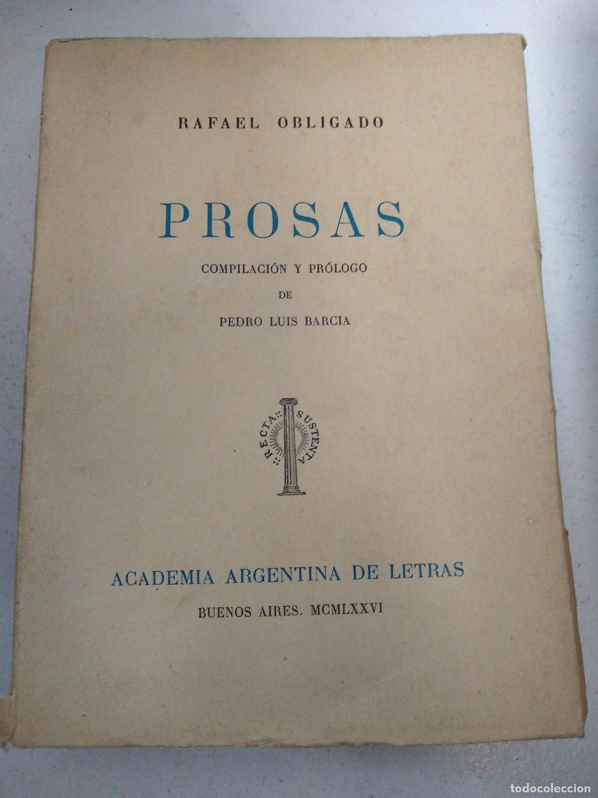 Libros: Prosas - Rafael Obligado - Foto 1