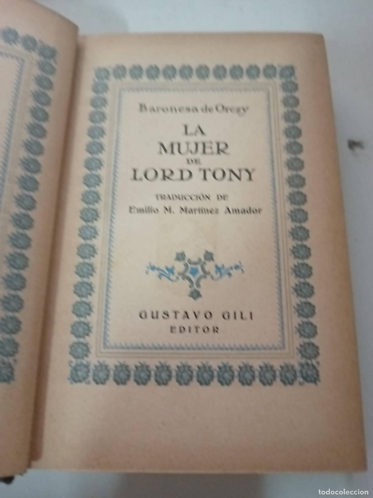 Libros: La mujer de Lord Tony - Baronesa de Orezy - Foto 1