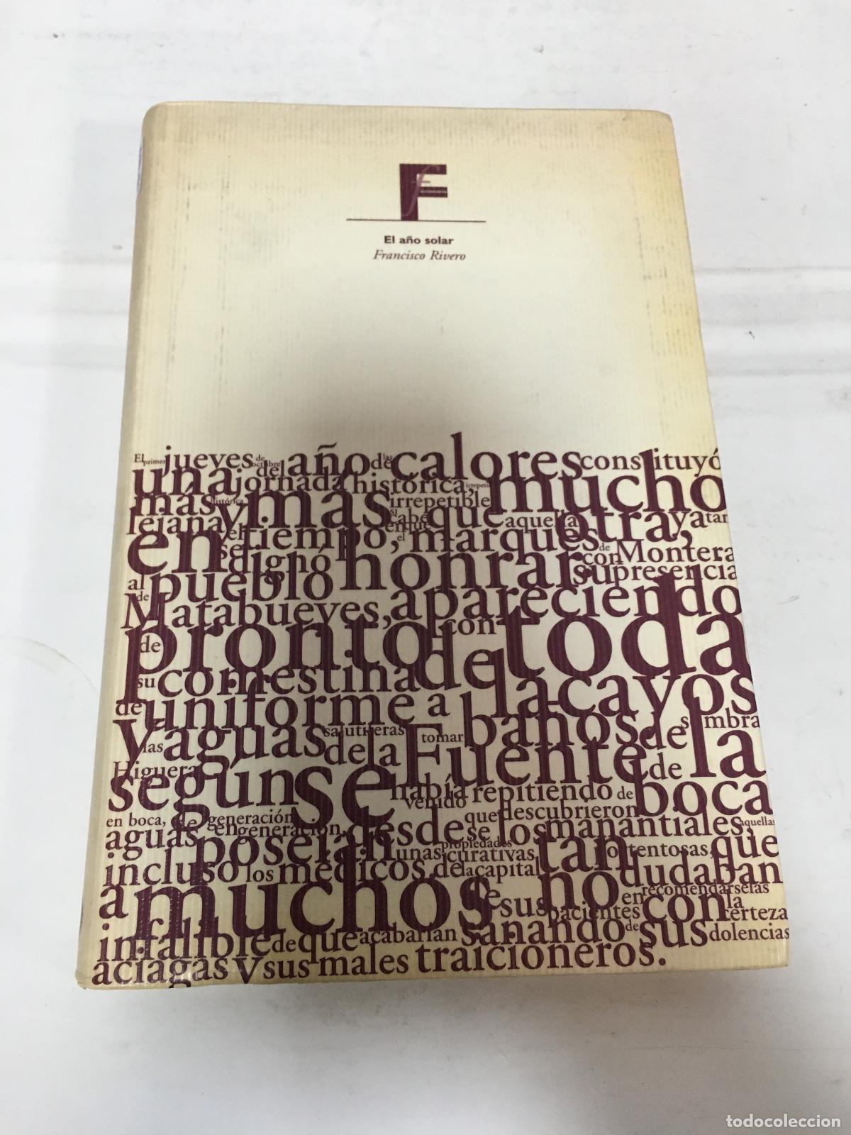 Libros: EL A&Ntilde;O SOLAR - RIVERO, FRANCISCO - Foto 1