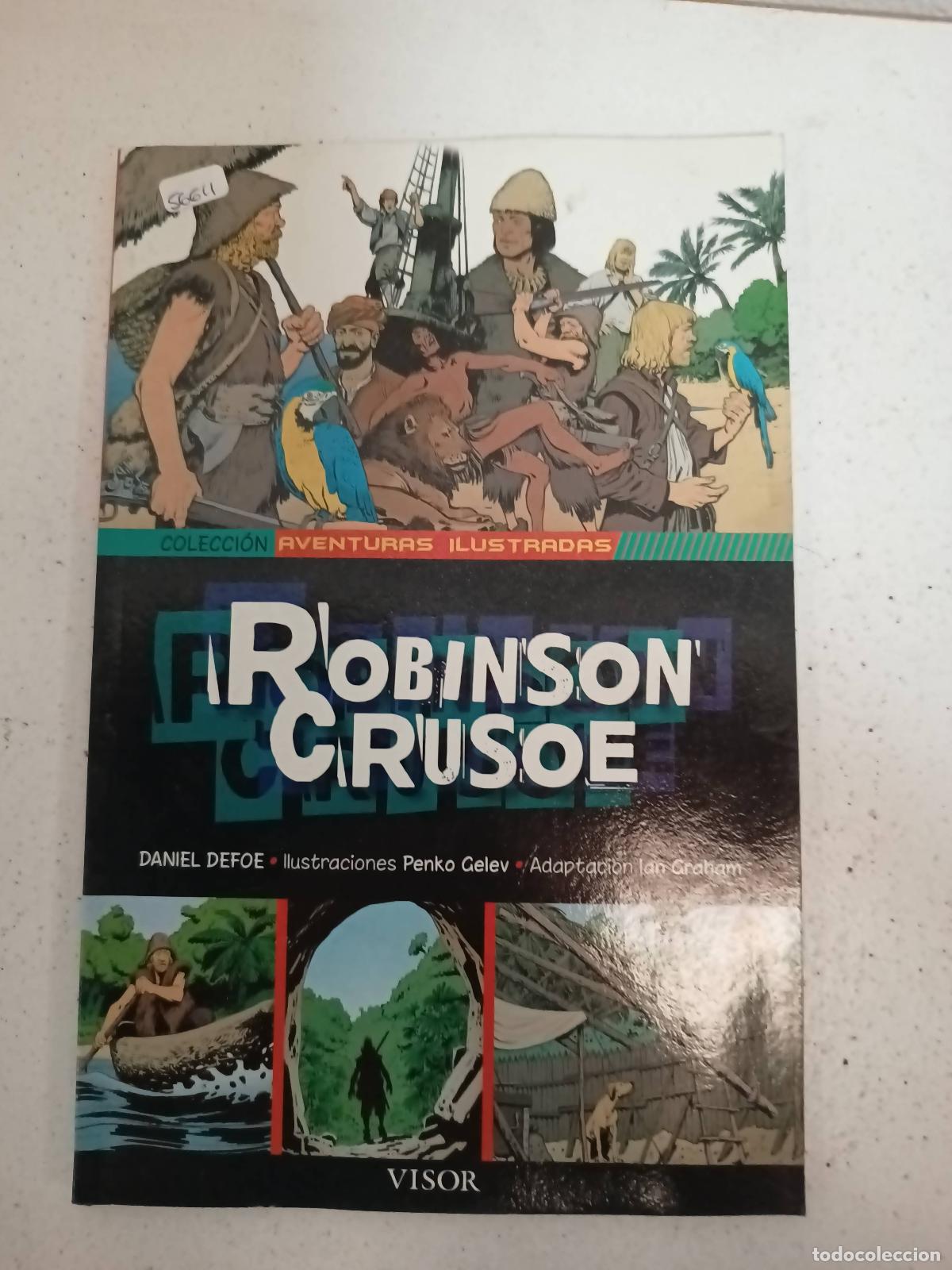 Libros: Aventuras Ilustradas Robinson Crusoe - Daniel Defoe - Foto 1