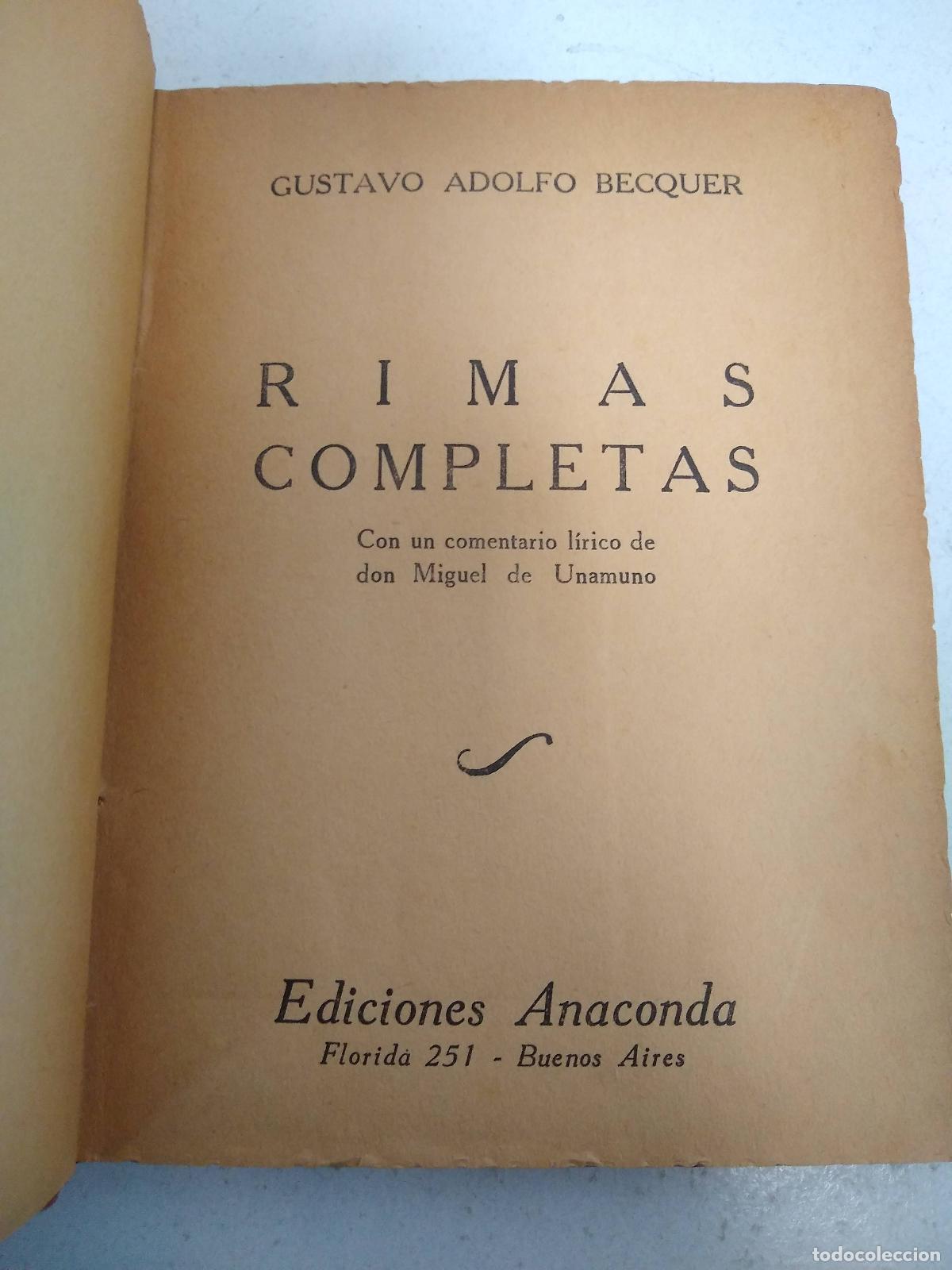 Libros: Rimas completas - Gustavo Adolfo Becquer - Foto 1