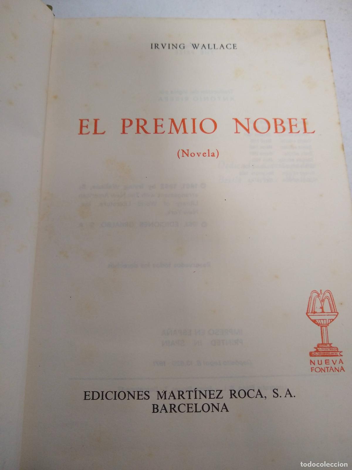Libros: El premio nobel - Irving Wallace - Foto 1