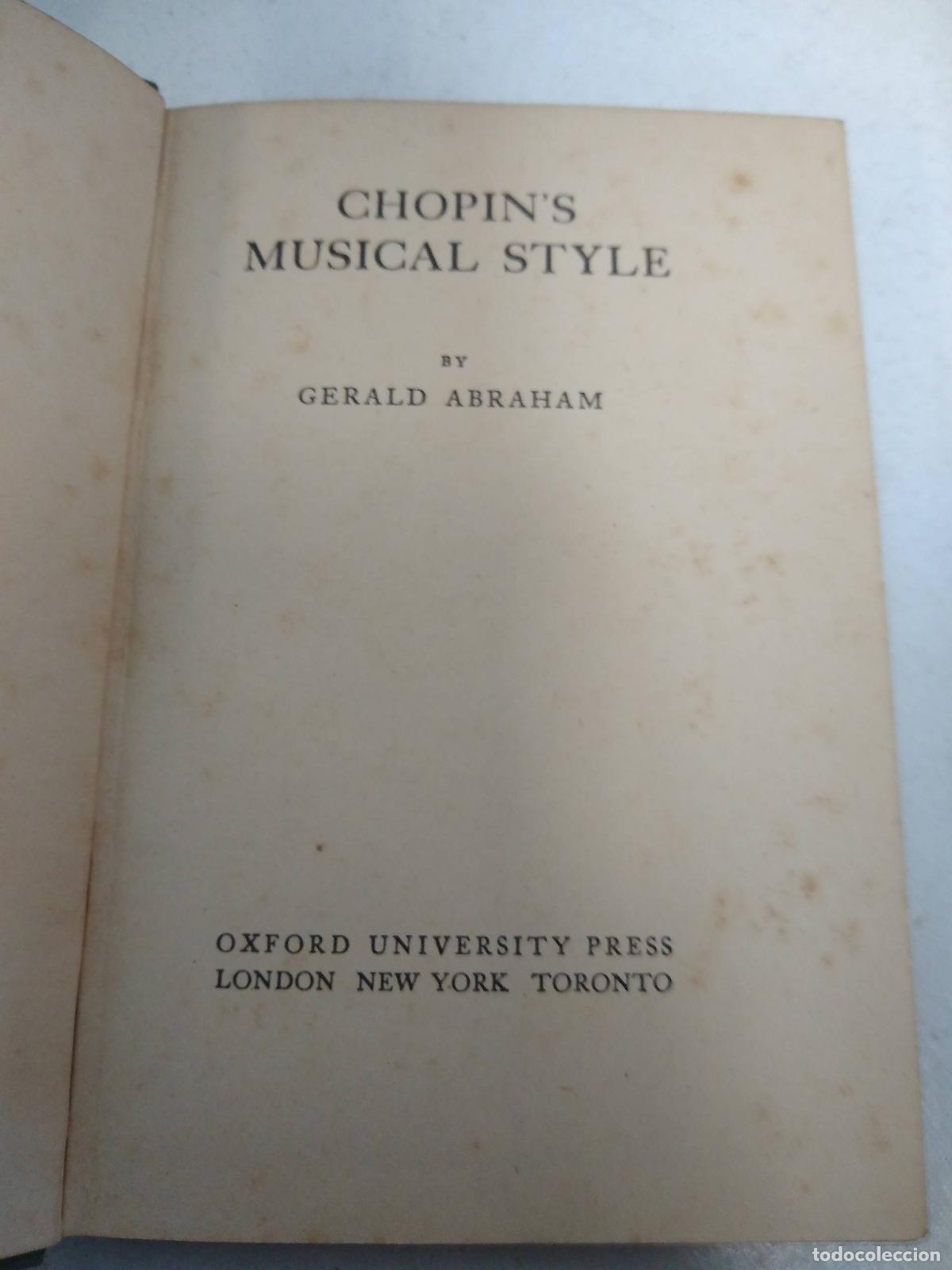 Libros: Chopins Musical Style - Gerald Abraham - Foto 1