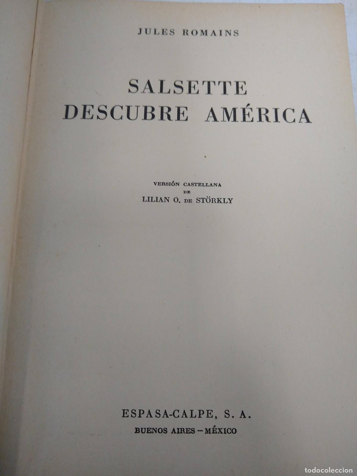 Libros: Salsette descubre America - Jules Romains - Foto 1