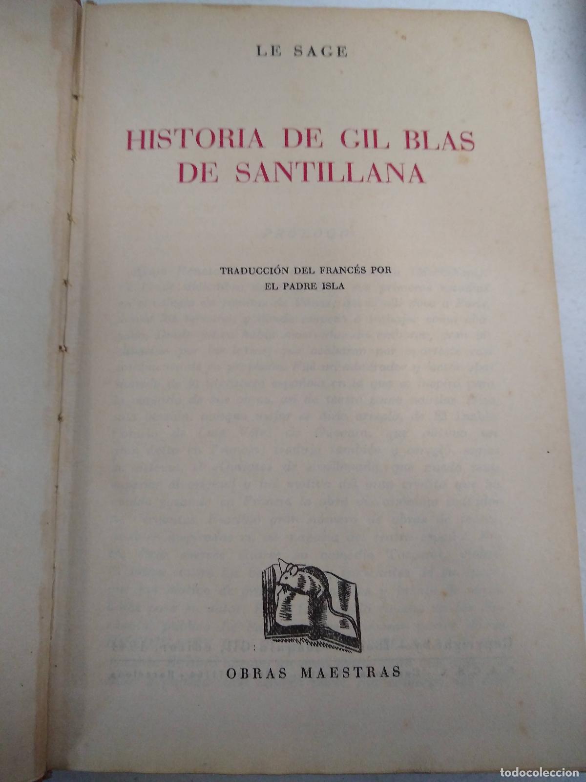 Libros: Historia de Gil Blas de Santillana - Le Sage - Foto 1