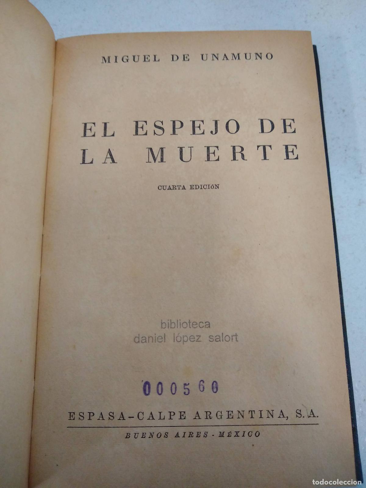 Libros: El espejo de la muerte - Miguel de Unamuno - Foto 1