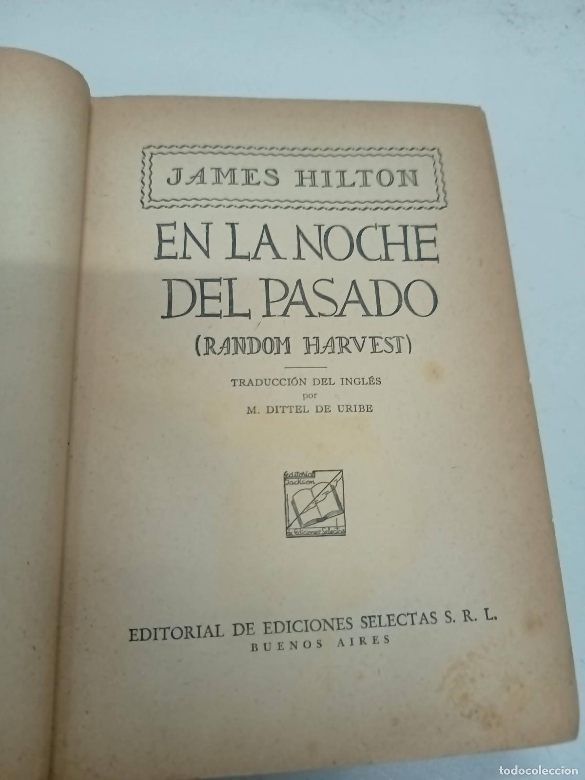 Libros: En la noche del pasado - James Hilton - Foto 1