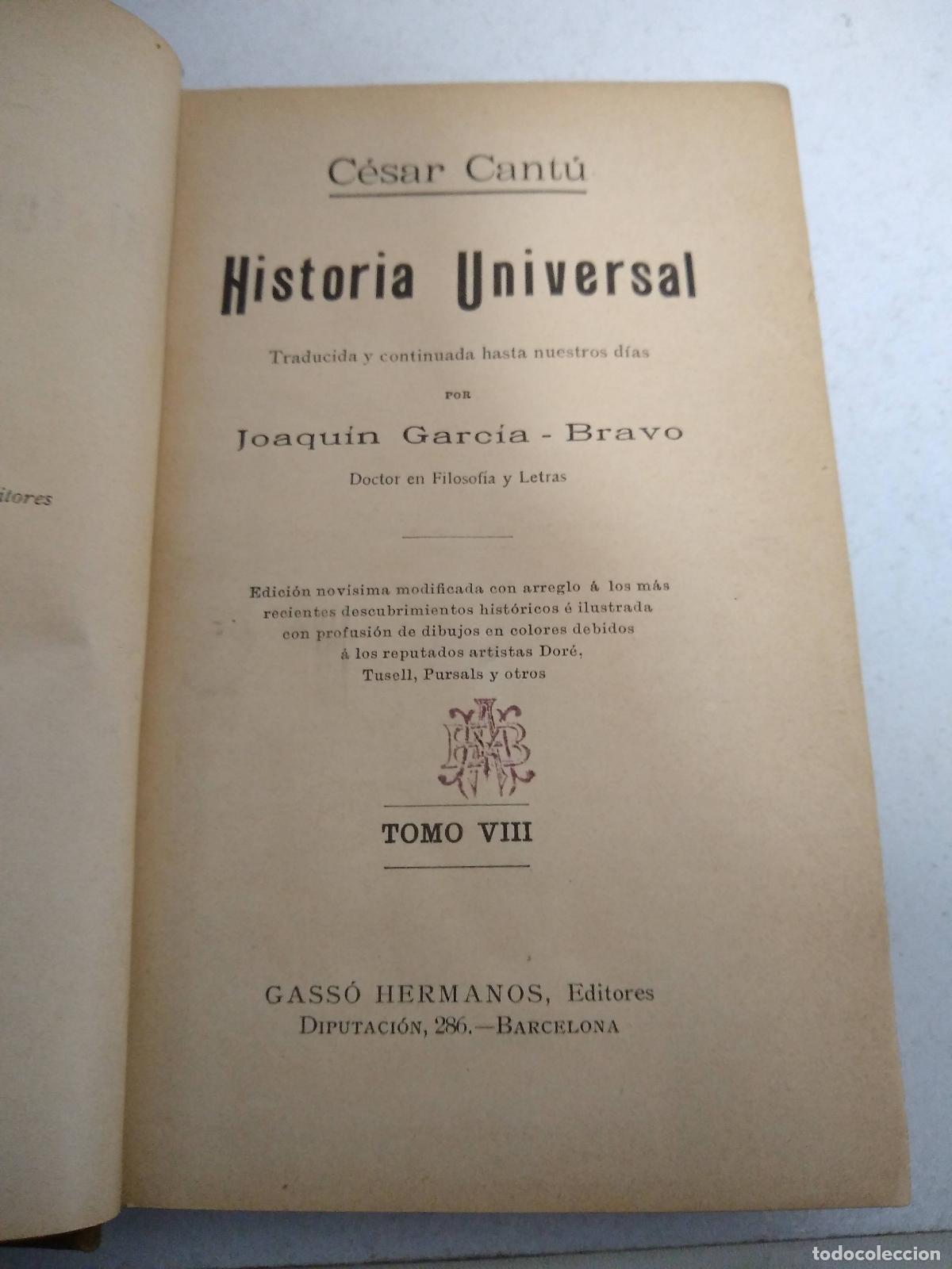 books: Historia universal - C&eacute;sar Cant&uacute;