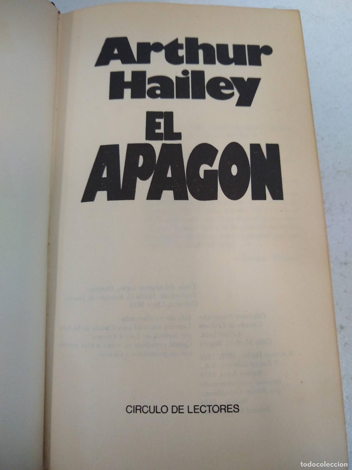 Libros: El Apag&oacute;n. - Arthur Hailey - Foto 1