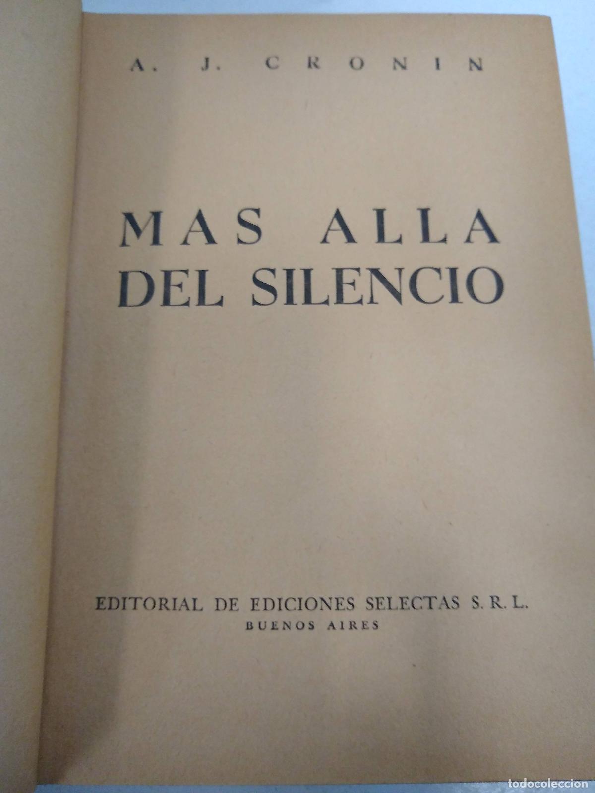 Libros: M&aacute;s all&aacute; del silencio . - Cronin, A.J. - Foto 1