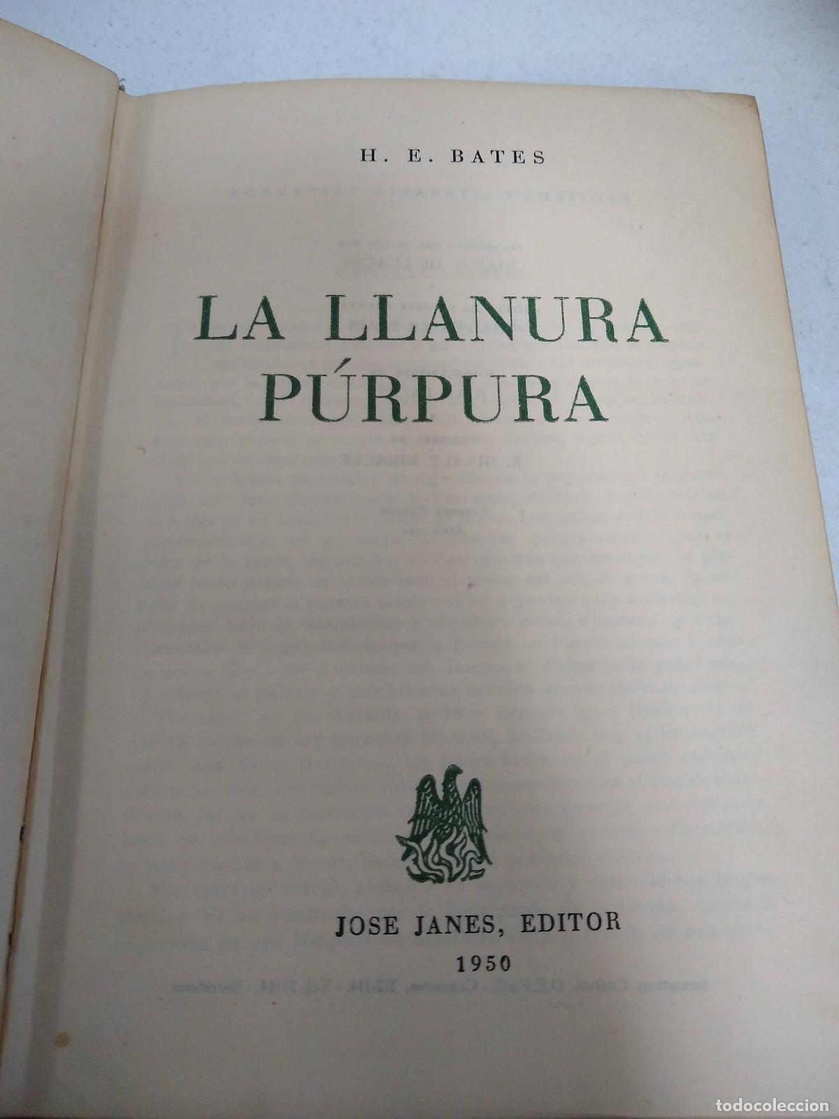 Libros: LA LLANURA P&Uacute;RPURA - H. E. BATES