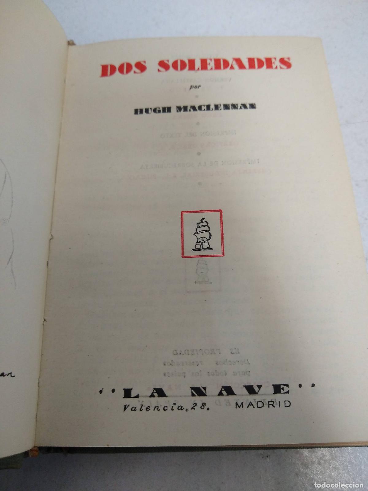 B&uuml;cher: Dos soledades - Hugh Maclennan