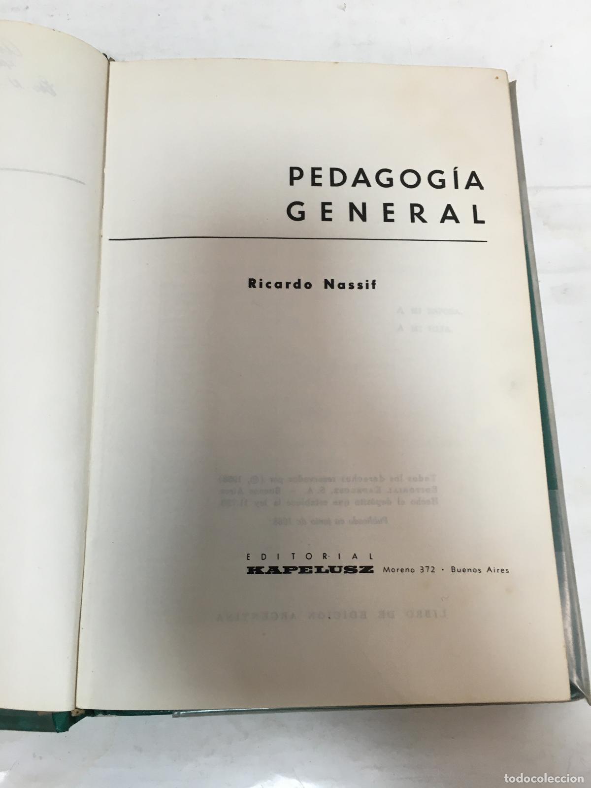 Libros: Pedagog&iacute;a general - Nassif, Ricardo - Foto 1