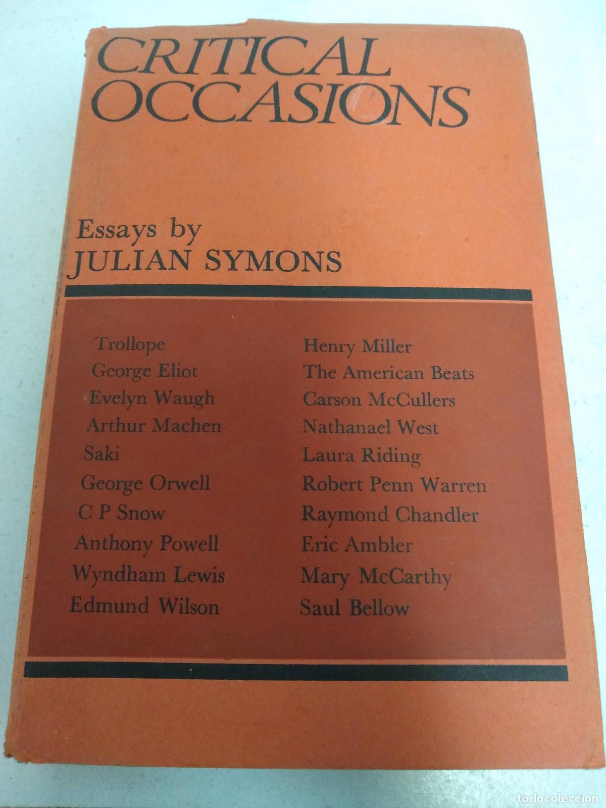 Libros: CRITICAL OCCASIONS - Symons, Julian - Foto 1