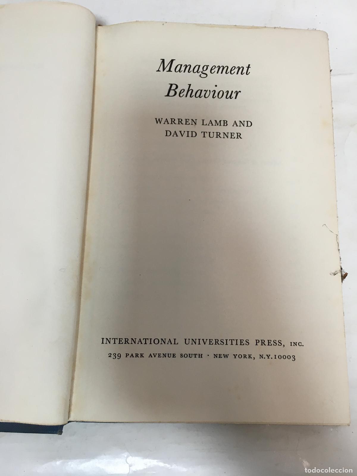 Libros: Management Behaviour - Turner, David, Lamb, Warren