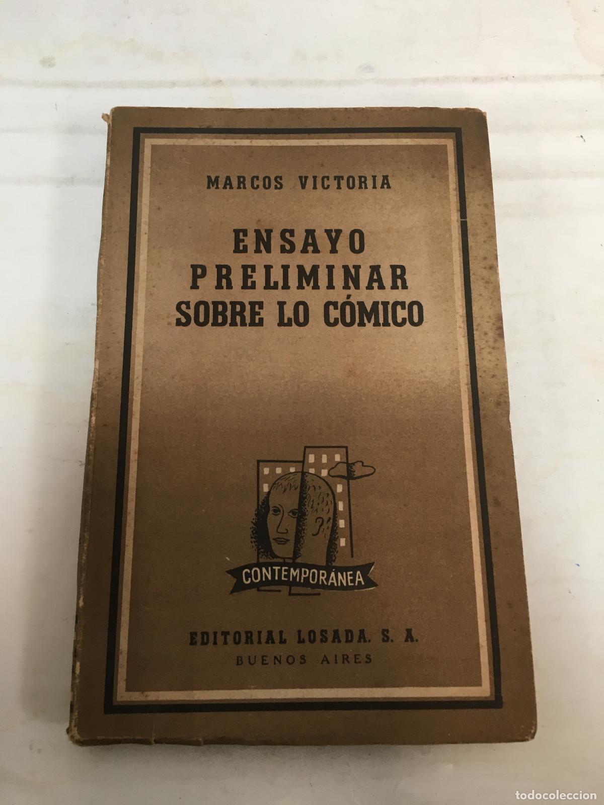 Libri di seconda mano: Ensayo preliminar sobre lo comico - Marcos Victoria