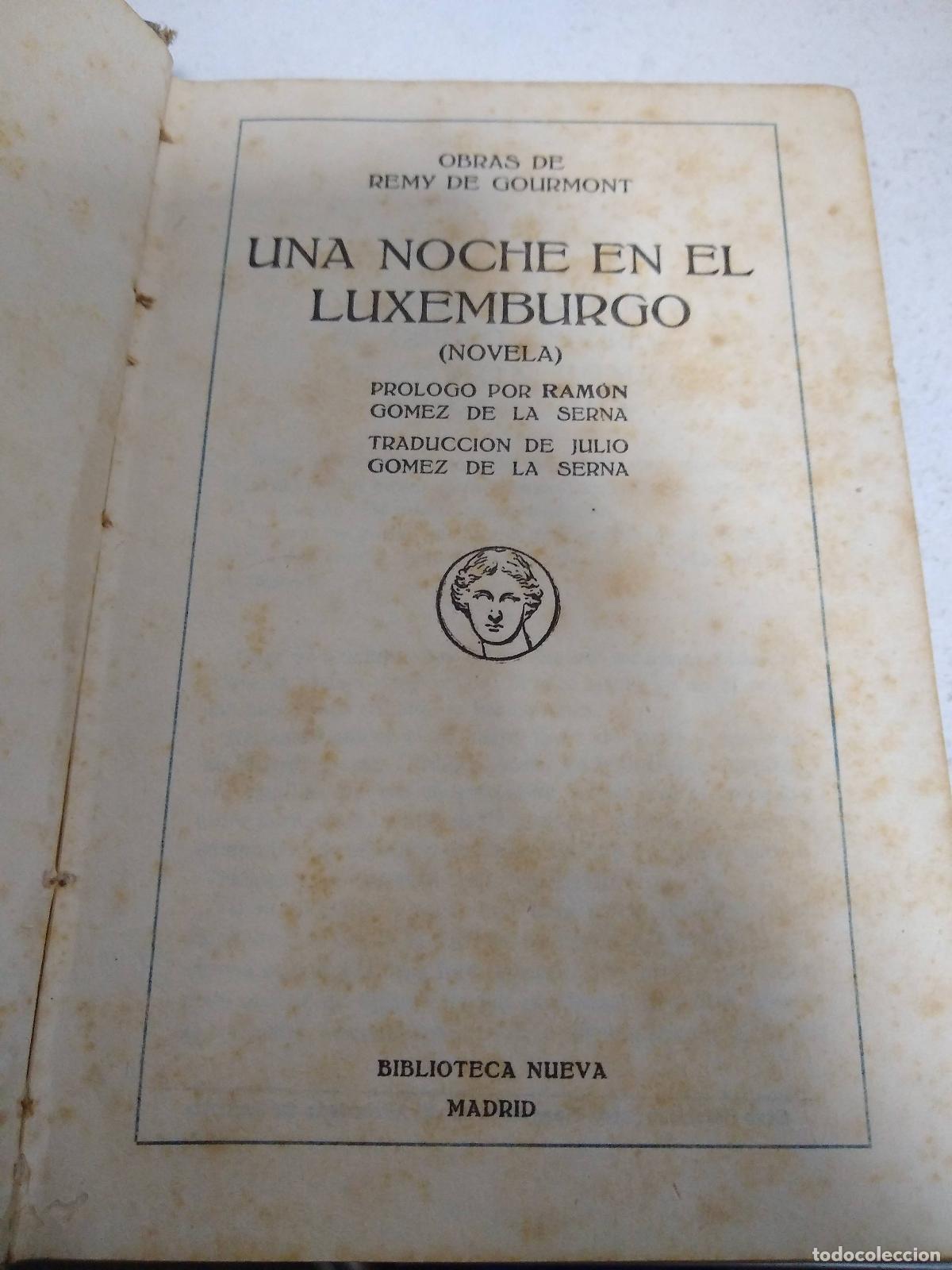Libros: Una noche en el Luxenburgo - Ramon Gomez de la Serna