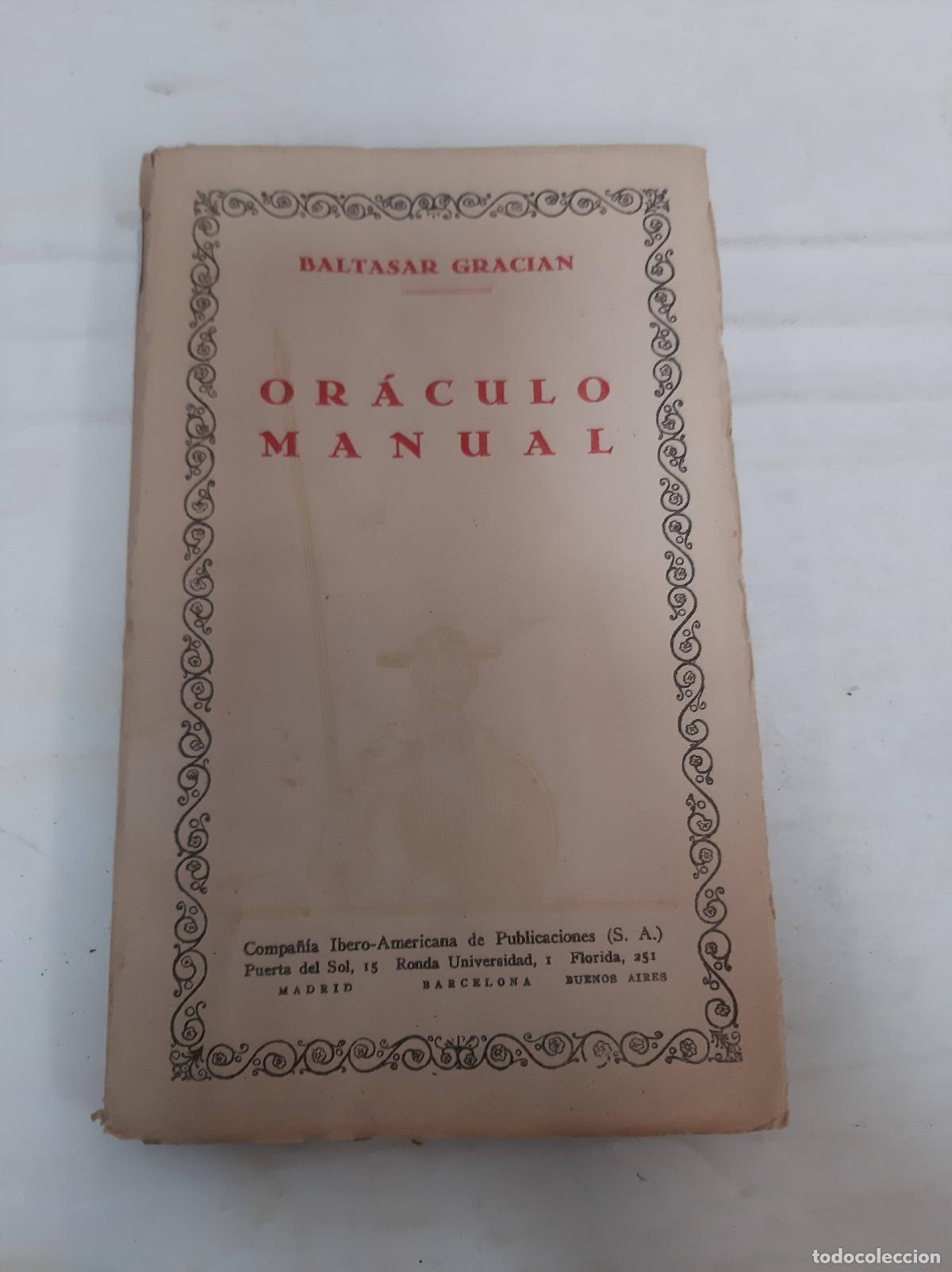 Libros: Oraculo Manual - Gracian