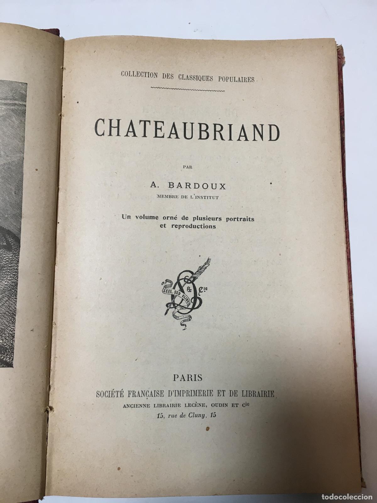 Libros: Chateaubriand - A. Bardoux - Foto 1