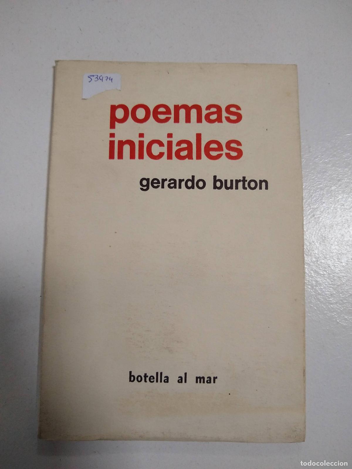 Libri di seconda mano: POEMAS INICIALES - GERARDO BURTON