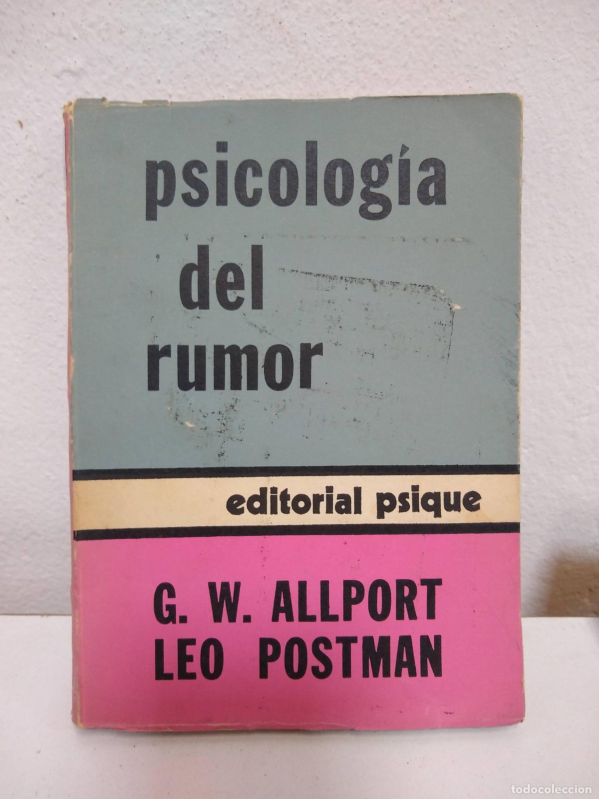 Libri di seconda mano: Psicologia del rumor - Allport, Postman